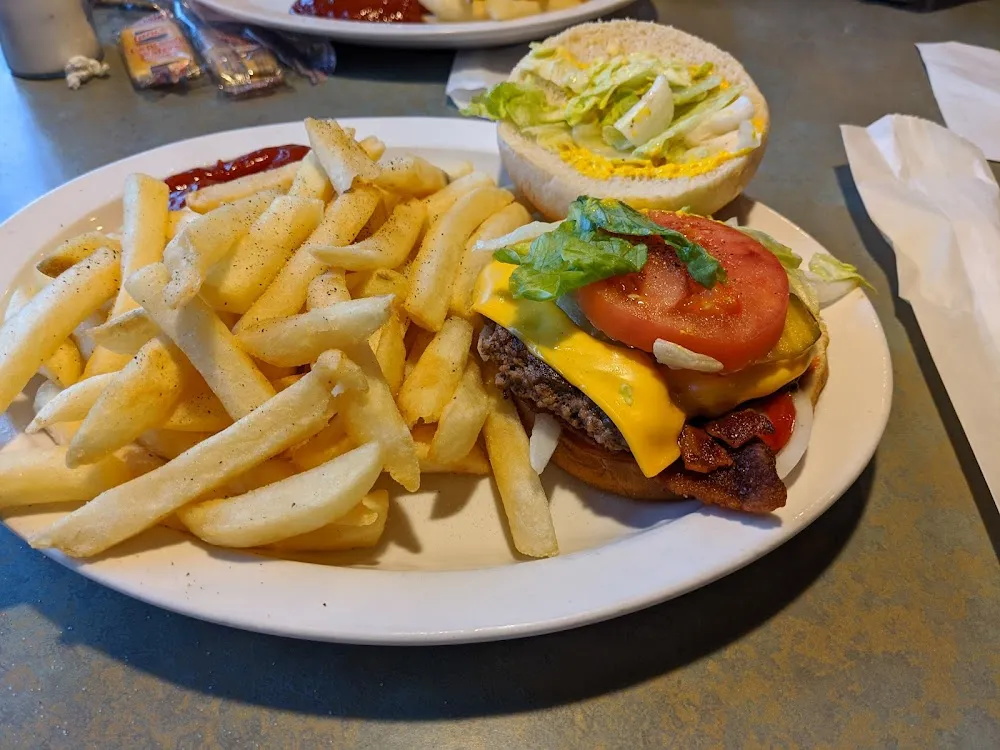 Bacon Cheeseburger and Fries
