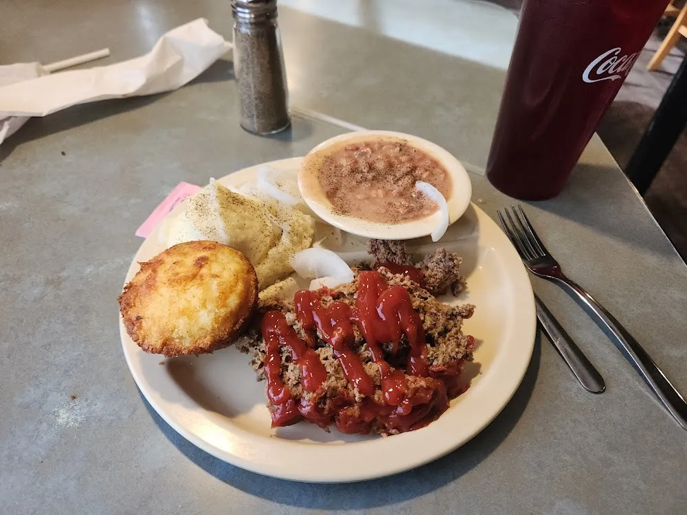 Meat Loaf Mashed Potatoes and Pintos Mexican Corn Bread